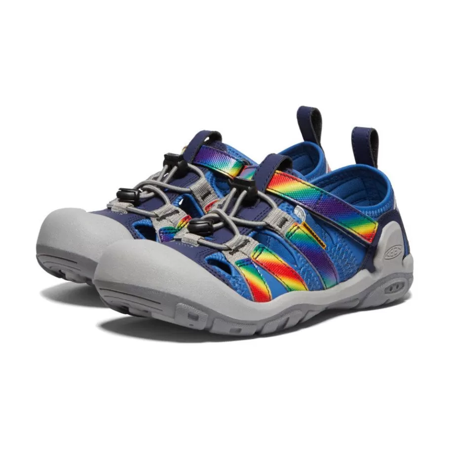 Kids KEEN Sandals-Big Kids' Knotch Creek | Bright Cobalt/Rainbow Tie Dye