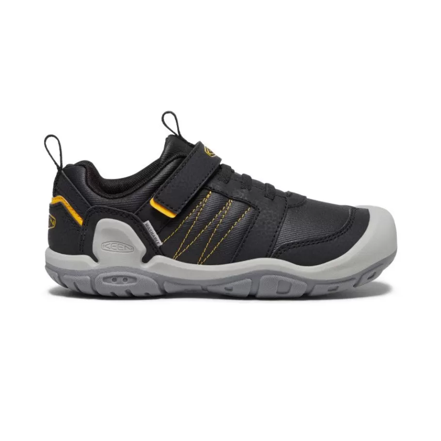 Kids KEEN Shoes-Big Kids' Knotch Peak Sneaker | Black/ Yellow