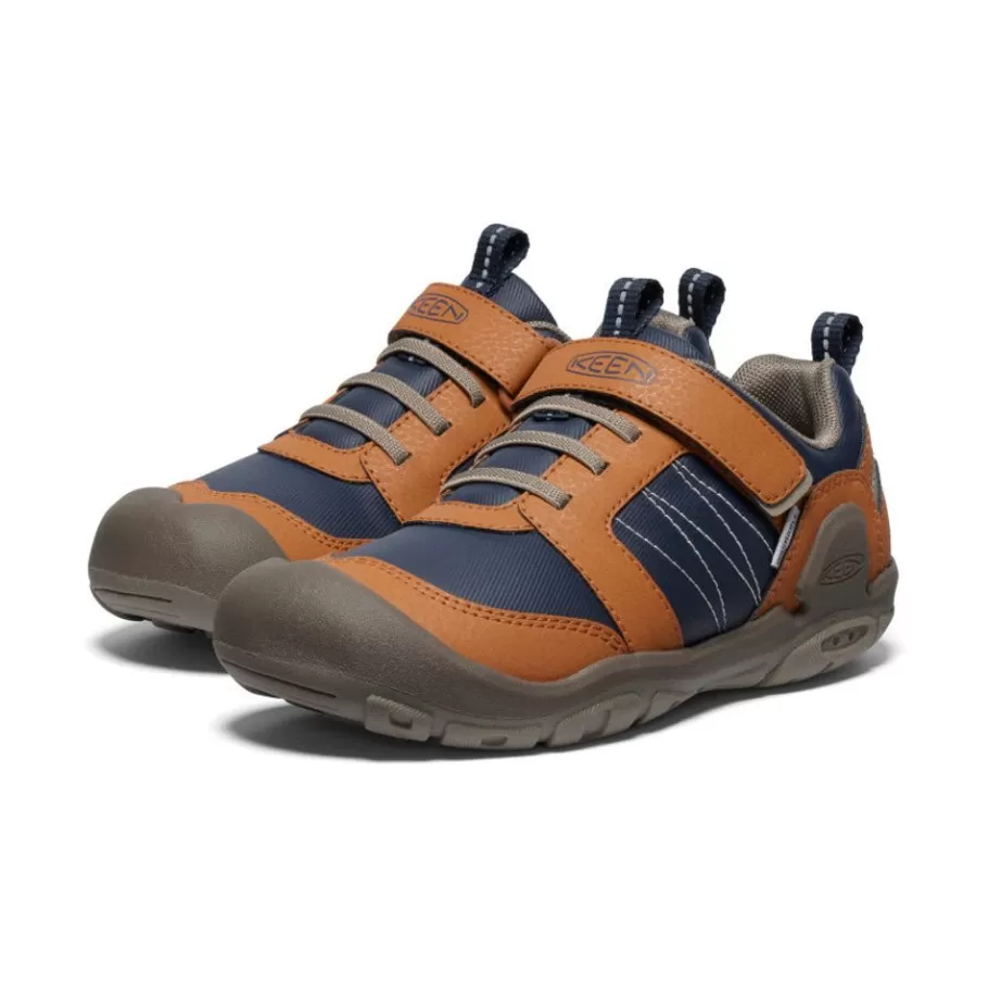 Kids KEEN Shoes-Big Kids' Knotch Peak Sneaker | Maple/Sky Captain