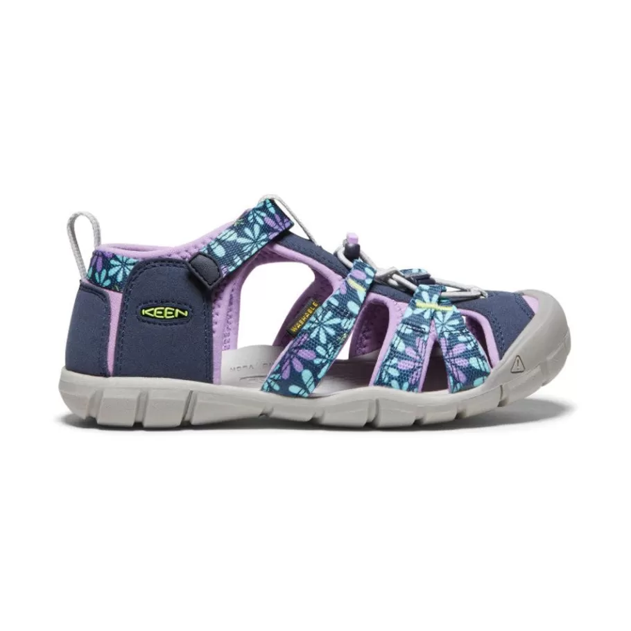 Kids KEEN Sandals-Big Kids' Seacamp Ii Cnx | Black Iris/African Violet