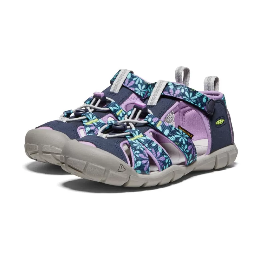 Kids KEEN Sandals-Big Kids' Seacamp Ii Cnx | Black Iris/African Violet