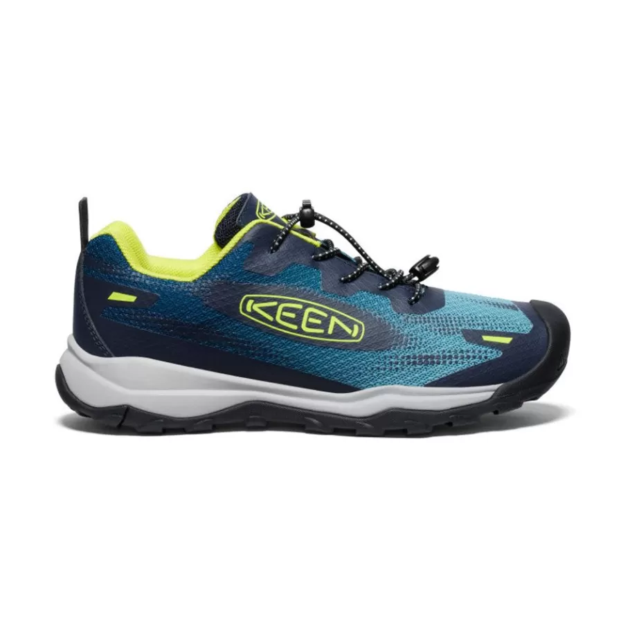 Kids KEEN Shoes-Big Kids' Wanduro Speed Hiking Shoe | Legion Blue/Evening Primrose