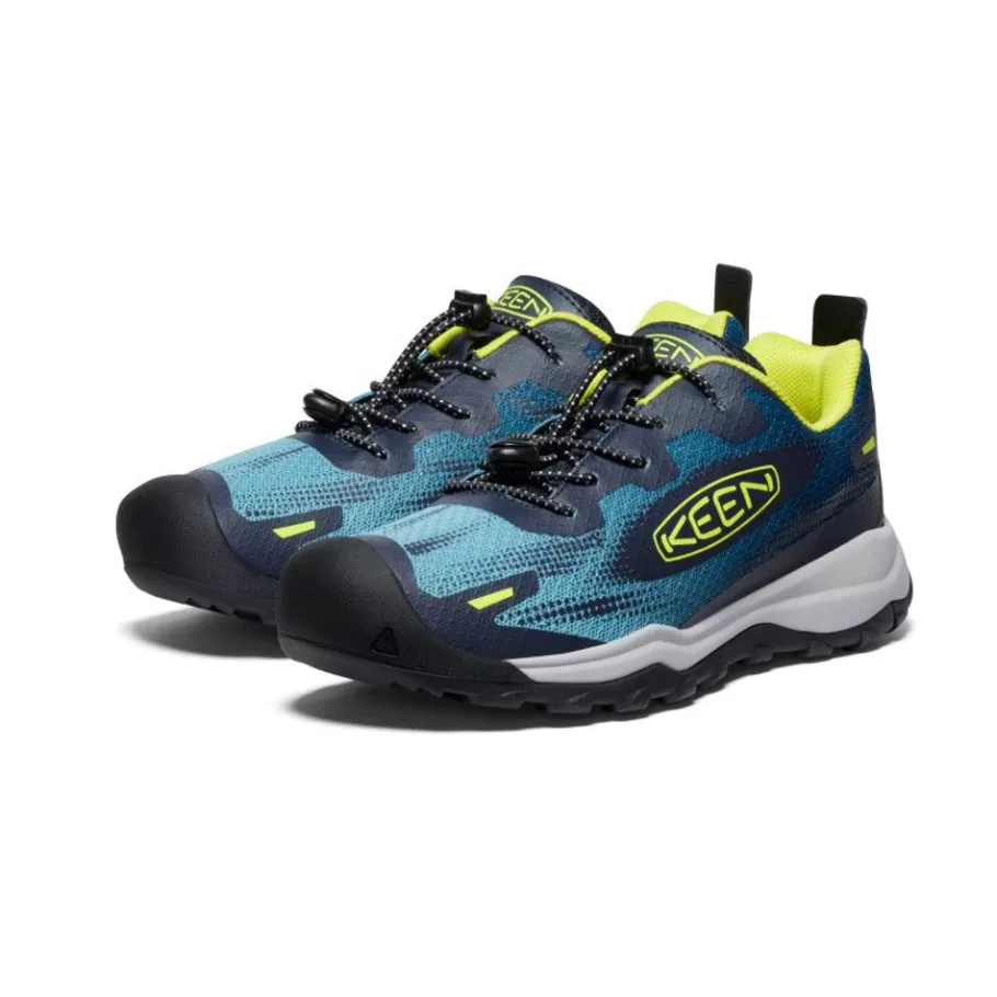 Kids KEEN Shoes-Big Kids' Wanduro Speed Hiking Shoe | Legion Blue/Evening Primrose