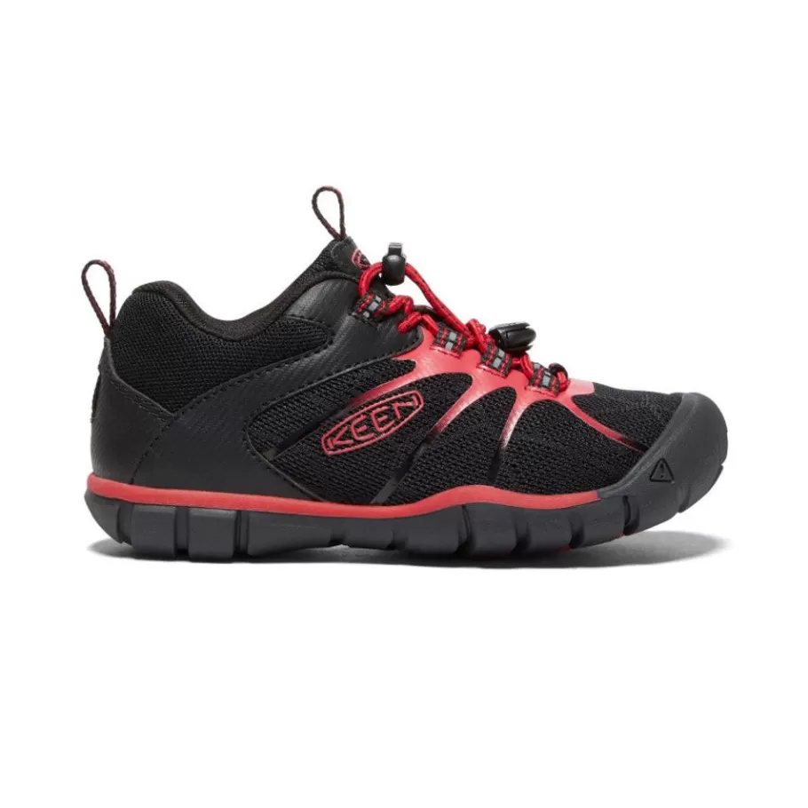 Kids KEEN Shoes-Little Kids' Chandler 2 Cnx Sneaker | Black/Red Carpet