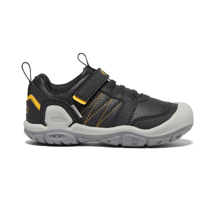 Kids KEEN Shoes-Little Kids' Knotch Peak Sneaker | Black/ Yellow