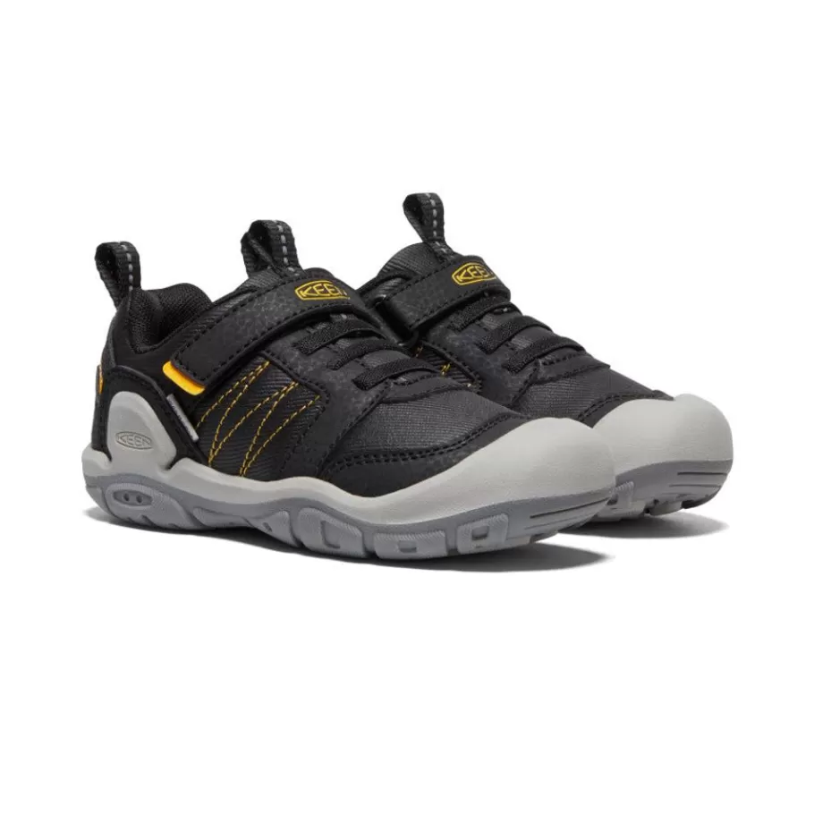 Kids KEEN Shoes-Little Kids' Knotch Peak Sneaker | Black/ Yellow