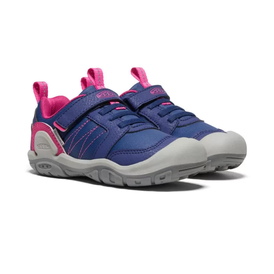 Kids KEEN Shoes-Little Kids' Knotch Peak Sneaker | Blue Depths/Pink Peacock