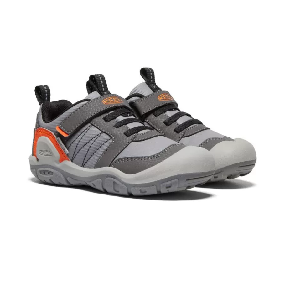 Kids KEEN Shoes-Little Kids' Knotch Peak Sneaker | Magnet/Safety Orange