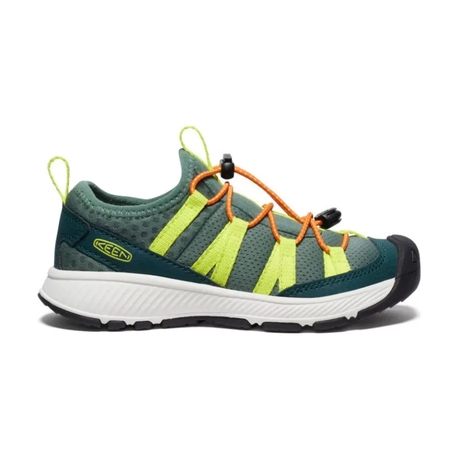Kids KEEN Shoes-Little Kids' Motozoa Sneaker | Sea Moss/Scarlet Ibis