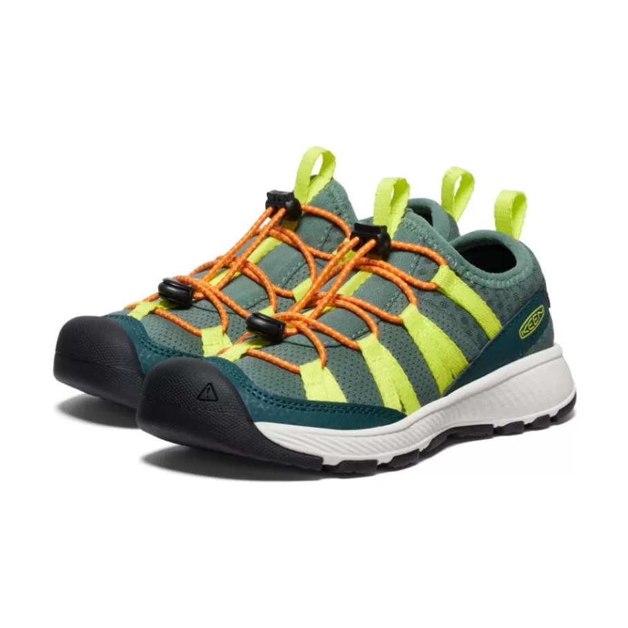 Kids KEEN Shoes-Little Kids' Motozoa Sneaker | Sea Moss/Scarlet Ibis