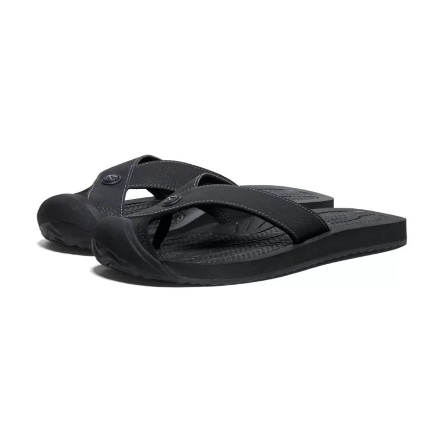 Men KEEN Slip-Ons-Men'S Barbados Flip-Flop | Black/Steel Grey