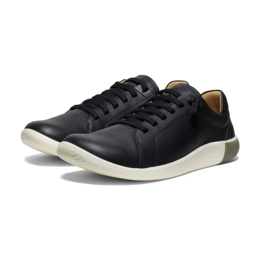 Men KEEN Slip-Ons-Men'S Knx Leather Sneaker | Black/Star White
