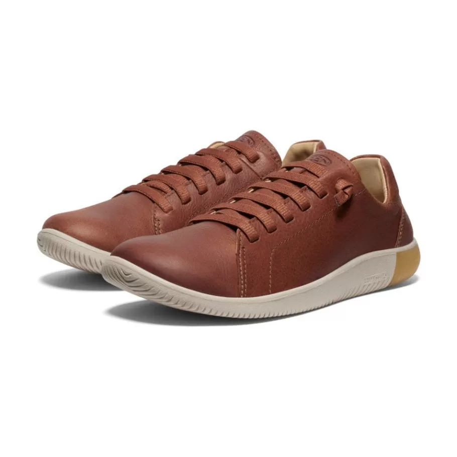 Men KEEN Slip-Ons-Men'S Knx Leather Sneaker | Tortoise Shell/Plaza Taupe