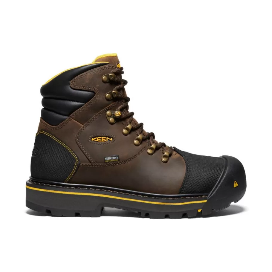 Men KEEN Work Boots & Shoes-Men'S Milwaukee Waterproof (Steel Toe) | Dark Earth