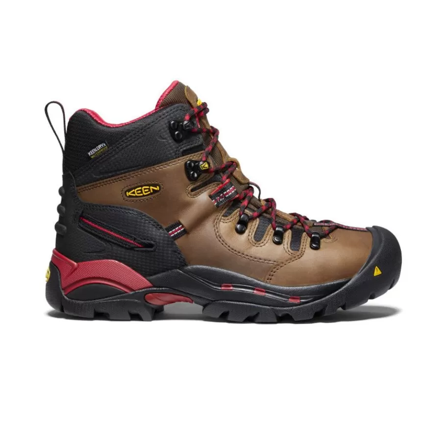Men KEEN Work Boots & Shoes-Men'S Pittsburgh 6" Waterproof Boot (Steel Toe) | Bison