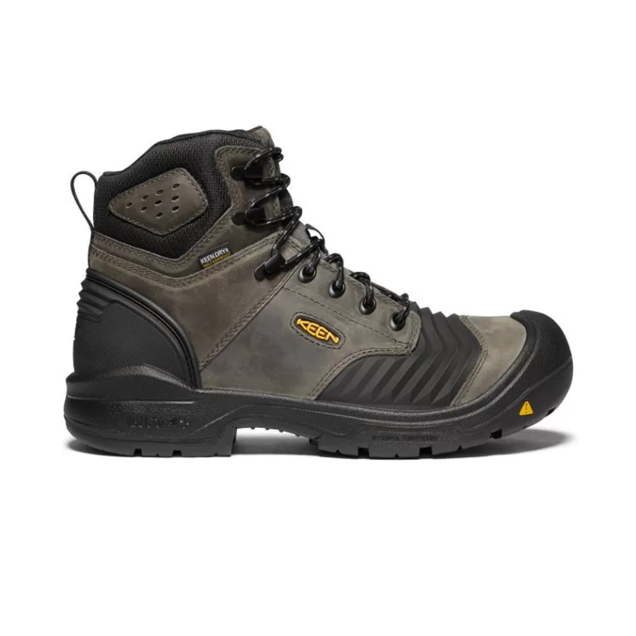 Men KEEN Work Boots & Shoes-Men'S Portland 6" Waterproof Boot (Carbon-Fiber Toe) | Magnet/Black