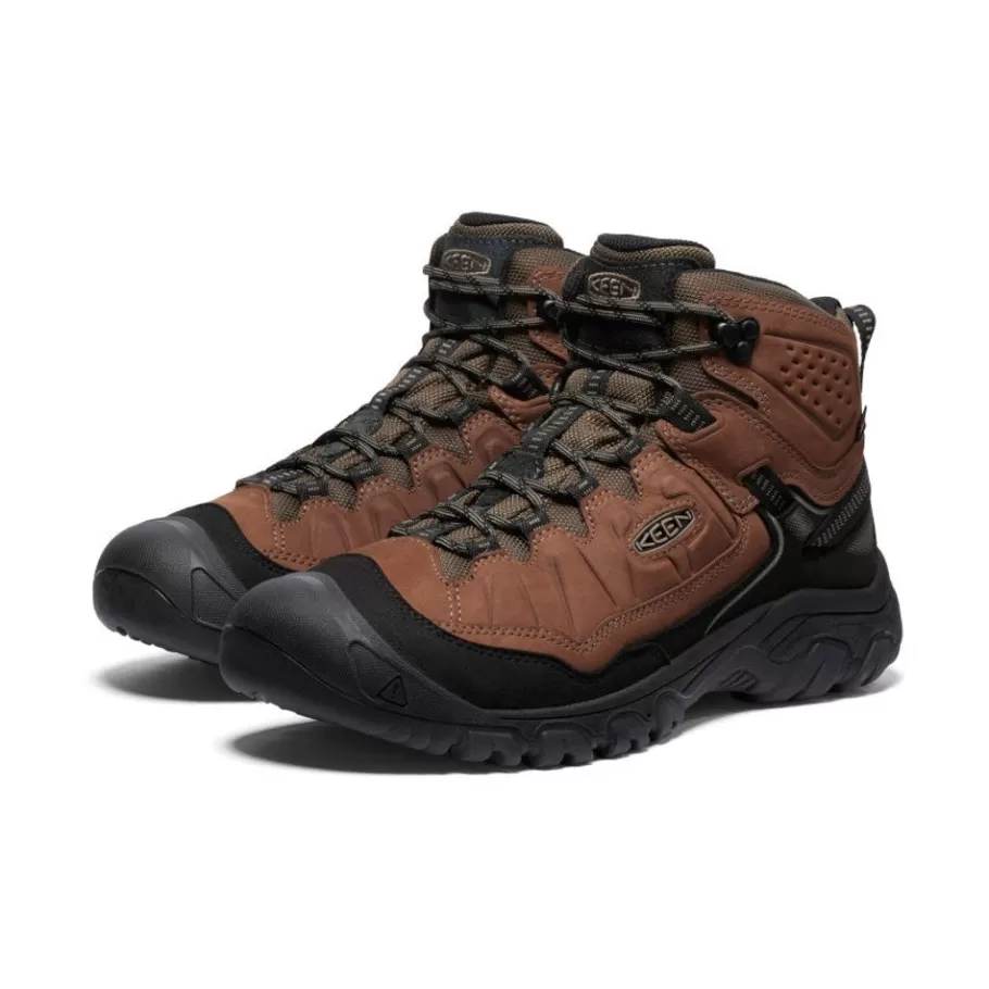Men KEEN Boots-Men'S Targhee Iv Wide Waterproof Hiking Boot | Bison/Black