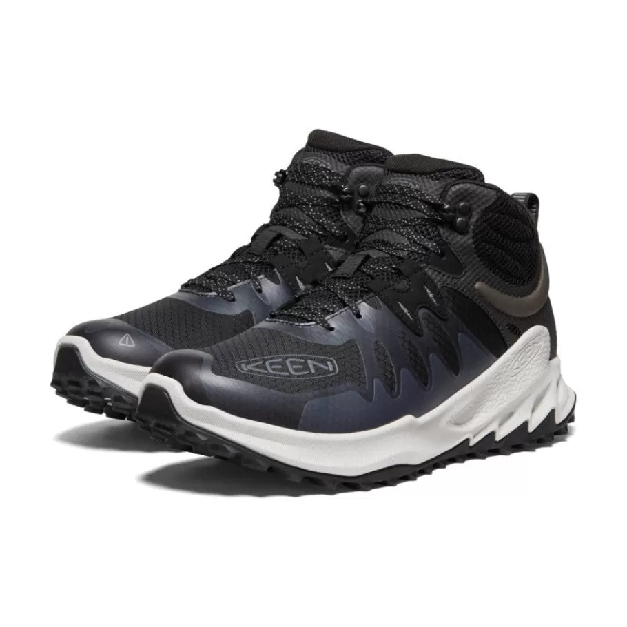 Men KEEN Boots-Men'S Zionic Waterproof Hiking Boot | Black/Steel Grey