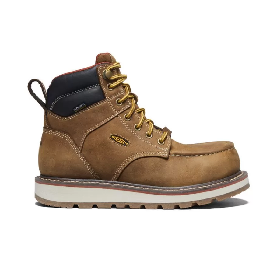 Women KEEN Work Boots & Shoes-Women'S Cincinnati 6" Waterproof Boot (Carbon-Fiber Toe) | Belgian/Sandshell