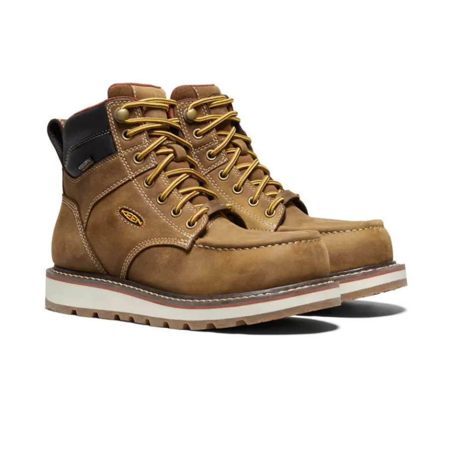 Women KEEN Work Boots & Shoes-Women'S Cincinnati 6" Waterproof Boot (Carbon-Fiber Toe) | Belgian/Sandshell