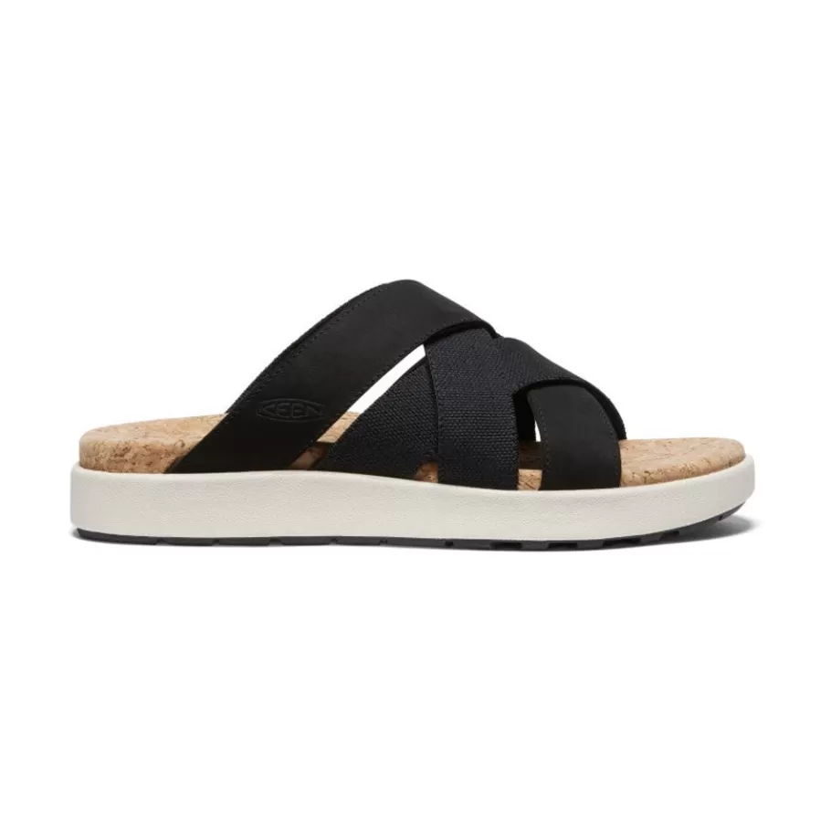 Women KEEN Slip-Ons-Women'S Elle Mixed Slide | Black/Birch