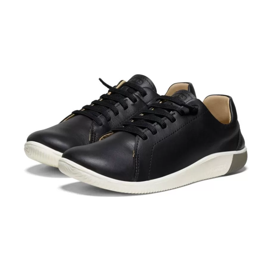 Women KEEN Slip-Ons-Women'S Knx Leather Sneaker | Black/Star White