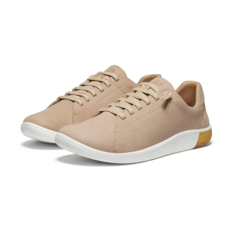 Women KEEN Slip-Ons-Women'S Knx Leather Sneaker | Safari/Star White