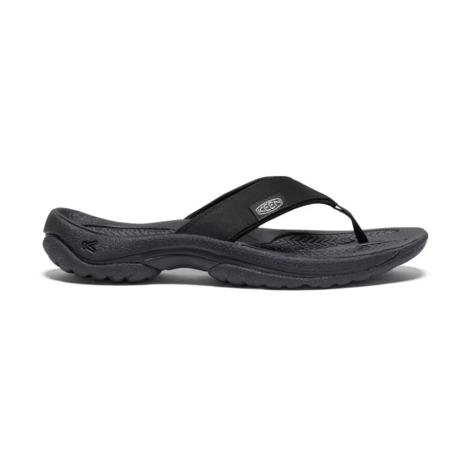 Women KEEN Slip-Ons-Women'S Kona Leather Flip-Flop | Black/Vapor