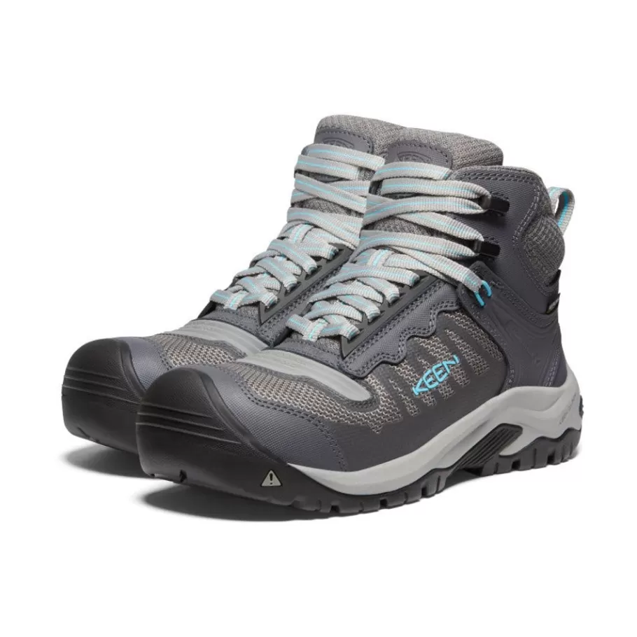 Women KEEN Work Boots & Shoes-Women'S Reno Kbf Waterproof Mid (Carbon-Fiber Toe) | Magnet/Ipanema