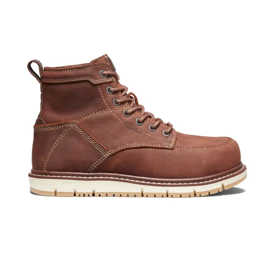 Women KEEN Work Boots & Shoes-Women'S San Jose 6" Boot (Aluminum Toe) | Gingerbread/Gum